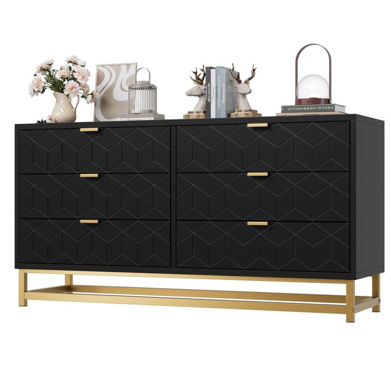 Dresser for Bedroom, 53.5" Large Drawer Dresser Organizer
