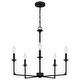 preview thumbnail 1 of 7, Prescott 5-Light Matte Black Chandelier
