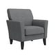 preview thumbnail 17 of 20, Alex Plush Low-Pile Velour Armchair with Flared Arms Smoky Grey