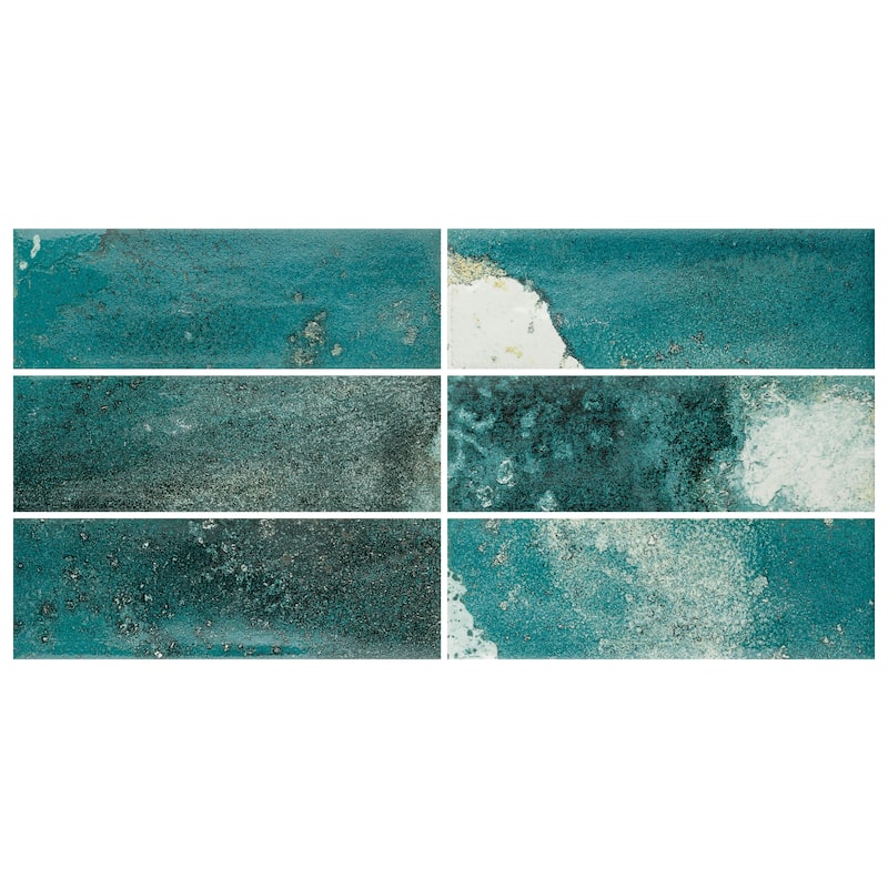Merola Tile Kings Luxe Tradition Brick Green 7-7/8" x 15-3/4" Ceramic Wall Tile
