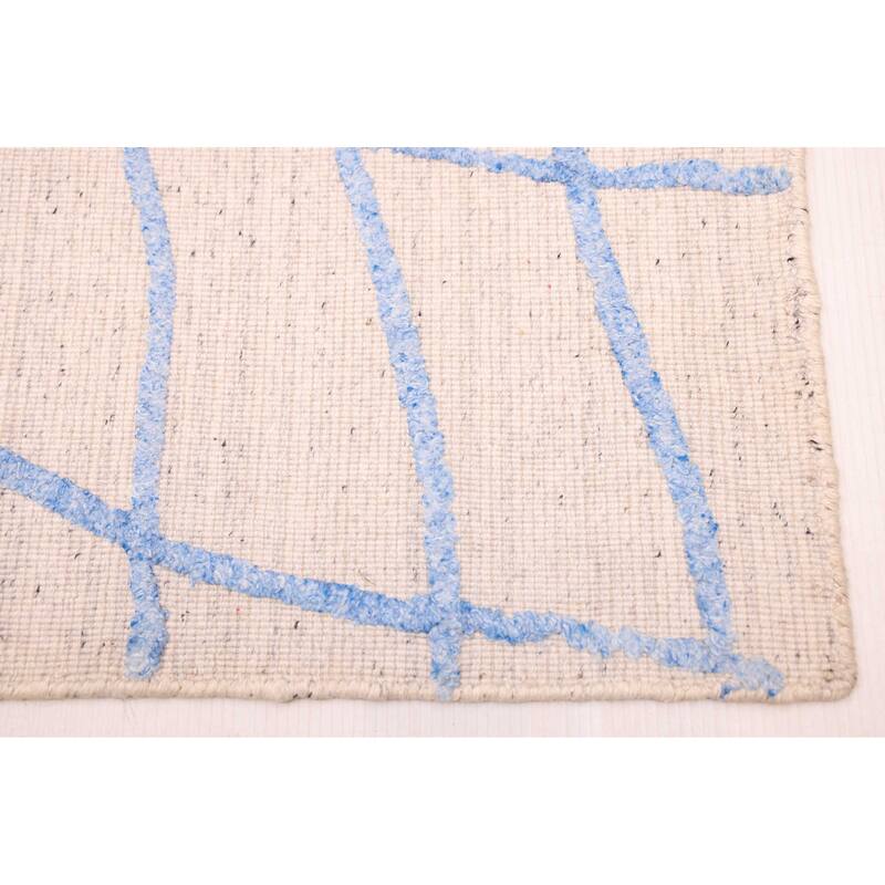 ECARPETGALLERY Hand Loomed Loreto Ivory Silk, Wool Rug - 5'4 x 7'7