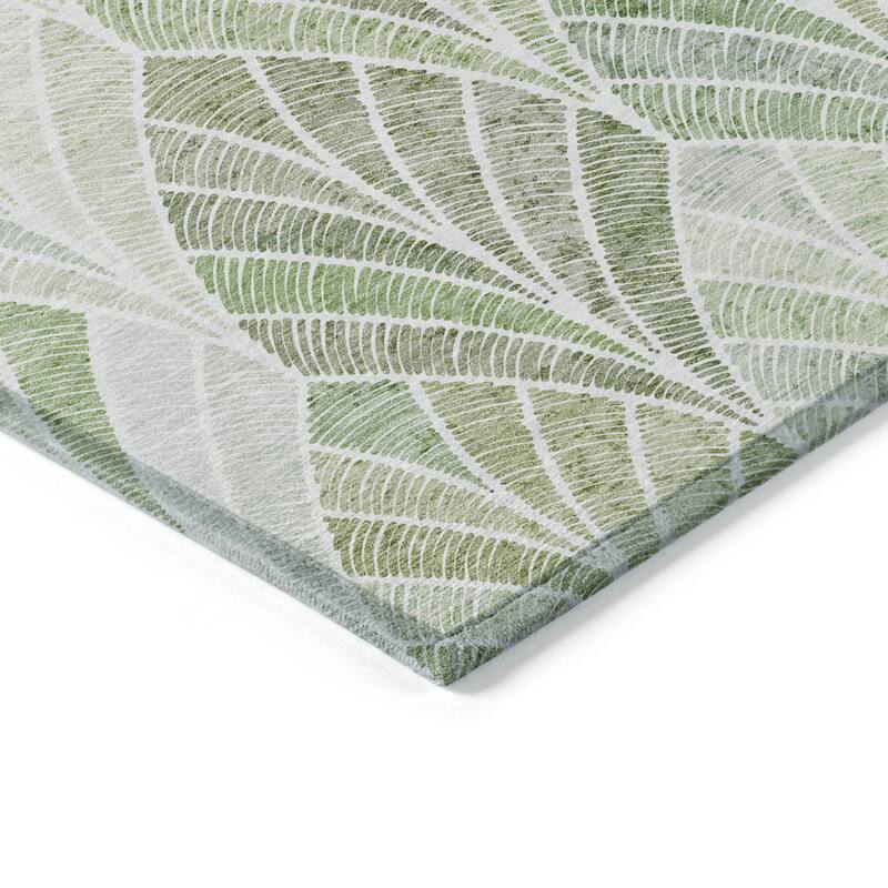 Machine Washable Indoor/ Outdoor Chantille Modern Mosaic Rug