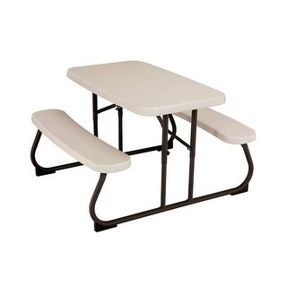 Apricot Kids Picnic Table, One Piece Outdoor Table, UV Protected, Easy to Clean, Stylish and Premium - 32.5"D x 35.5"W x 21.1"H