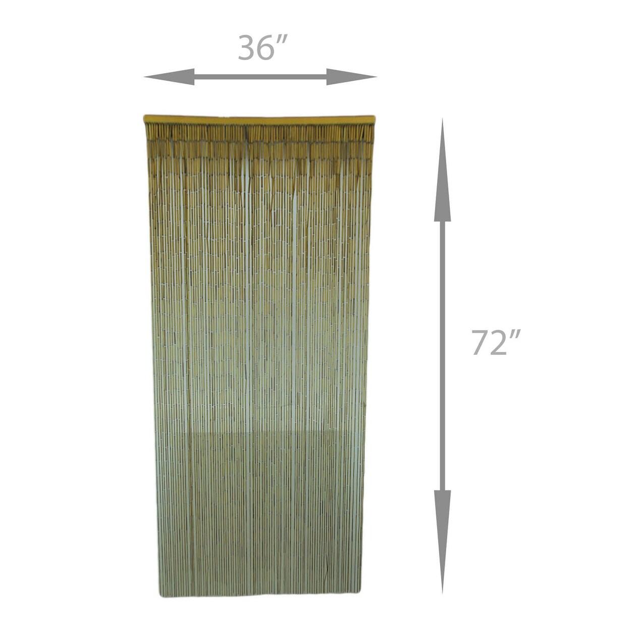 Shop Natural Finish Bamboo String Curtain 36 Inch Wide 72 X 36 X