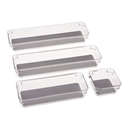 Simplify 4 Pack Multipurpose Drawer Organizers - 12.75"x 3.6"x 1.9"