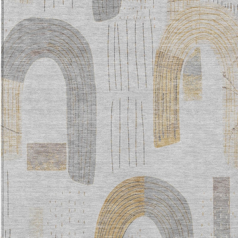 HomeRoots Geometric Transitional Rectangle Outdoor Rug