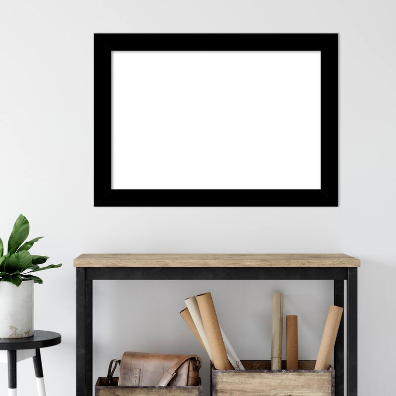 Amanti Art Basic Black Framed Dry Erase Magnetic Board