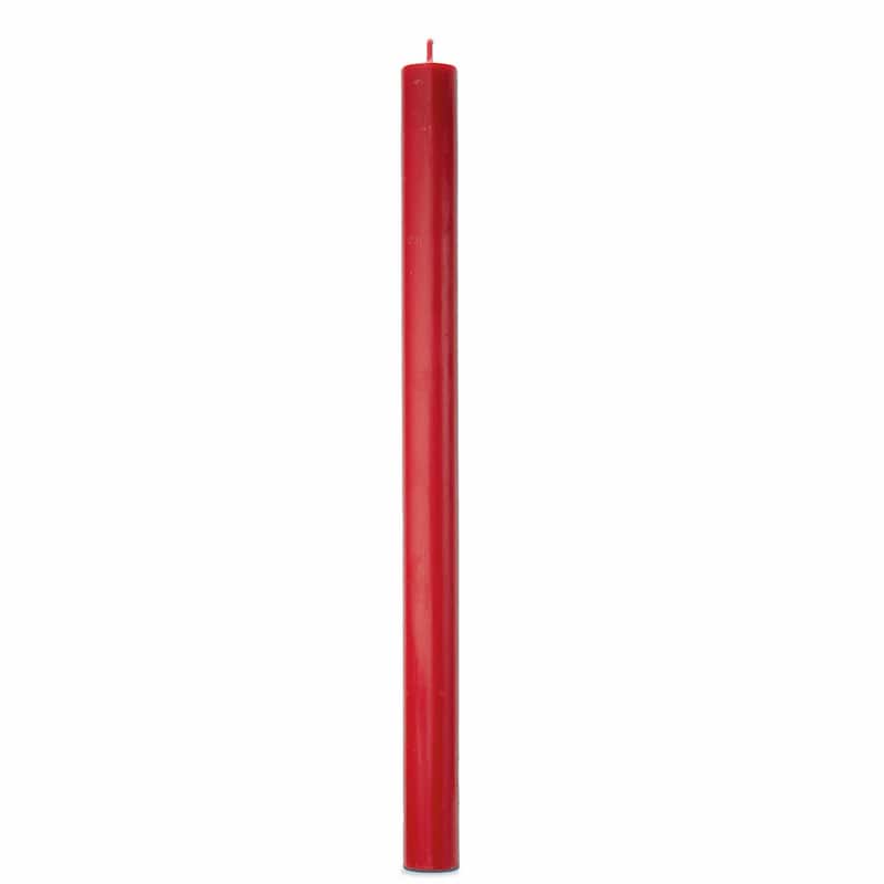 Color Studio 12" Straight Taper Unscented Smokeless Paraffin Wax Candle Cranberry Burn Time 12 hrs. Sold In Units of 1