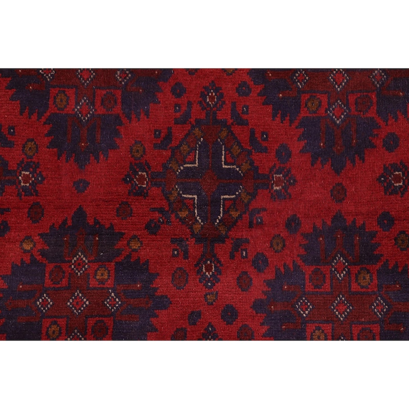 Tribal Biljik Khal Mohammadi Rylan Red/Blue Rug - 4'2'' x 6'4''