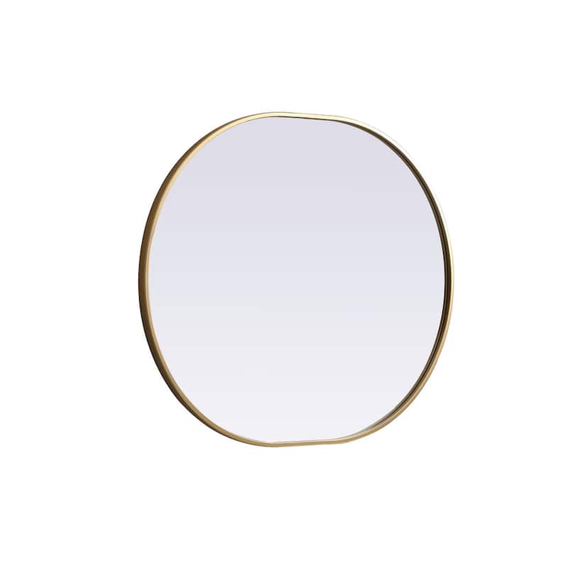 Indigo Home Metal Frame Oval Mirror 30x36 Inch