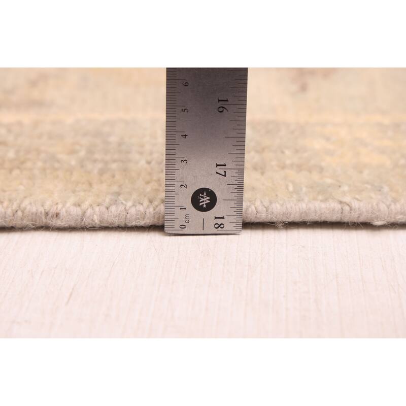 ECARPETGALLERY Hand-knotted Kavya Oushak Light Grey Wool Rug - 7'11 x 9'11