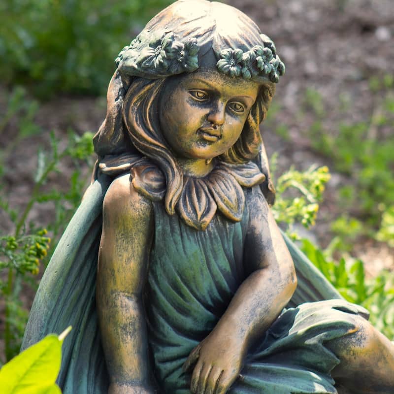 25.5" Tall Sitting Fairy "Iris"