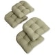 preview thumbnail 38 of 70, 19-inch Twill U-shaped Chair Cushion (Set of 1, 2, or 4) - 19 x 19 Set of 4 - Sage