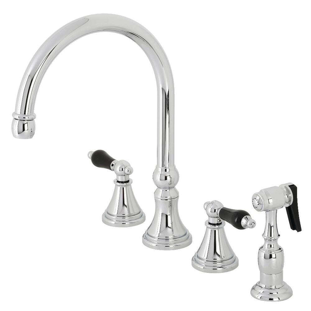 Kingston Brass Duchess Widespread Kitchen Faucet with Brass Sprayer