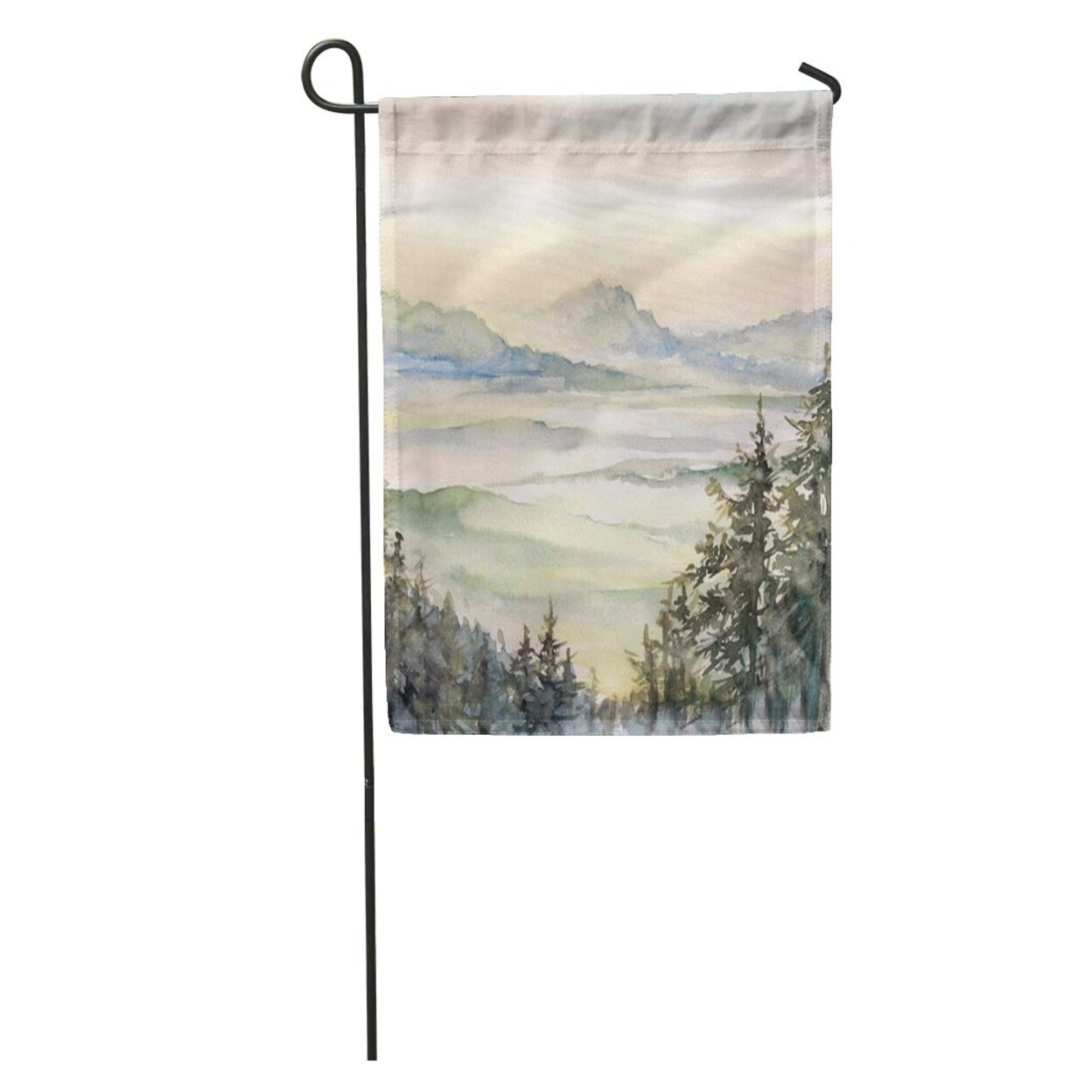 Yellow Forest Mountain Landscape Created Watercolors Alps Autumn Beautiful Garden Flag Decorative Flag House Banner On Sale Overstock 31357489