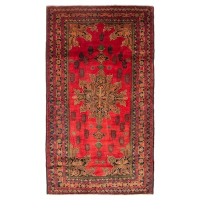 ECARPETGALLERY Hand-knotted Teimani Red Wool Rug - 4'0 x 7'1