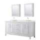 Option White / Giotto Quartz Top / Brushed Gold Hardware