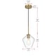 preview thumbnail 3 of 11, Elegant Lighting Gene Single Light 8" Wide Mini Pendant with Clear