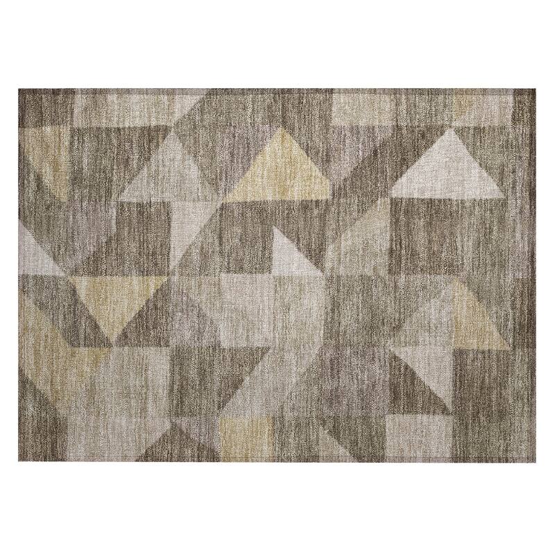 Machine Washable Indoor/ Outdoor Geo Rubi Chantille Rug