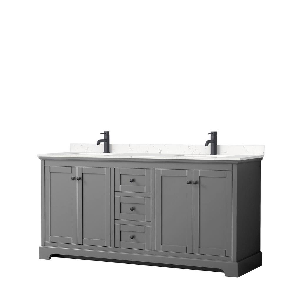 Avery 72 Inch Double Vanity, Cultured Marble Top