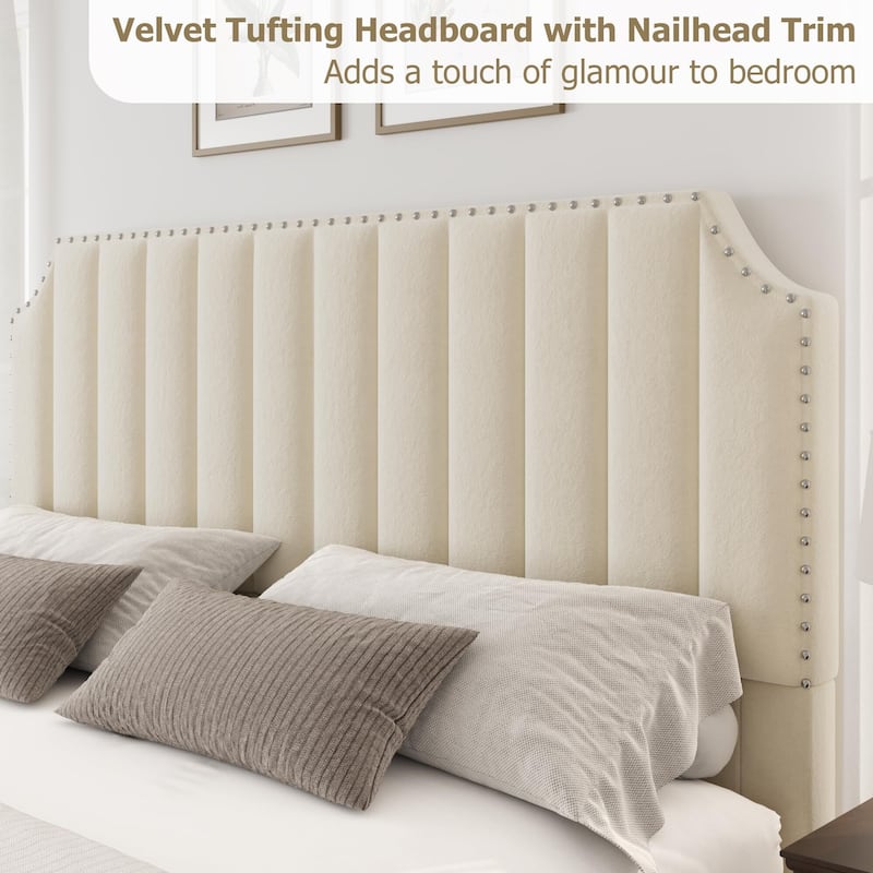 Platform Bed Frame with 50.2" Headboard