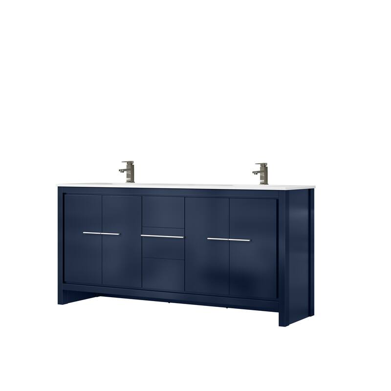 Lafarre Bath Vanity Cultured Marble Top, Sink and Gun Metal Faucet