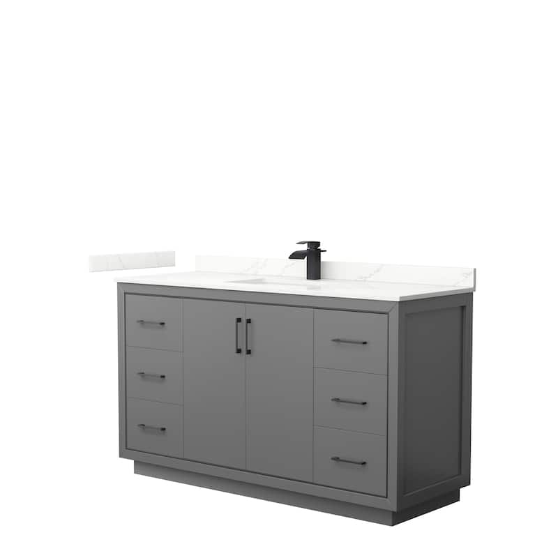 Icon 60-inch Single Vanity, Quartz Top