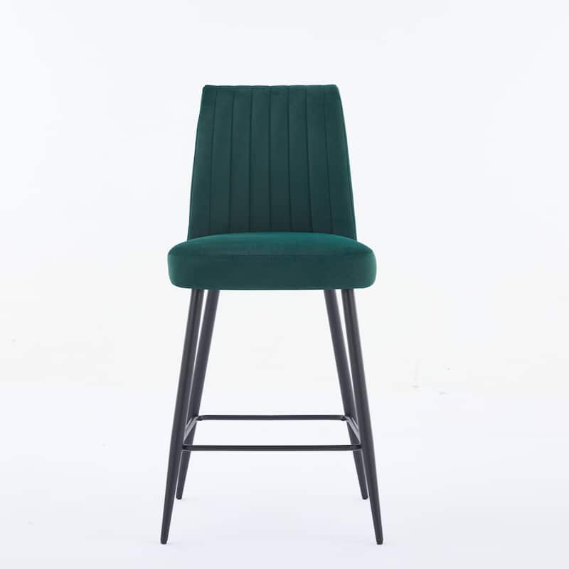 Bar Chair For Bedroom, Dining Room,Design Is Simple, The Cushion Is Comfortable, - Green