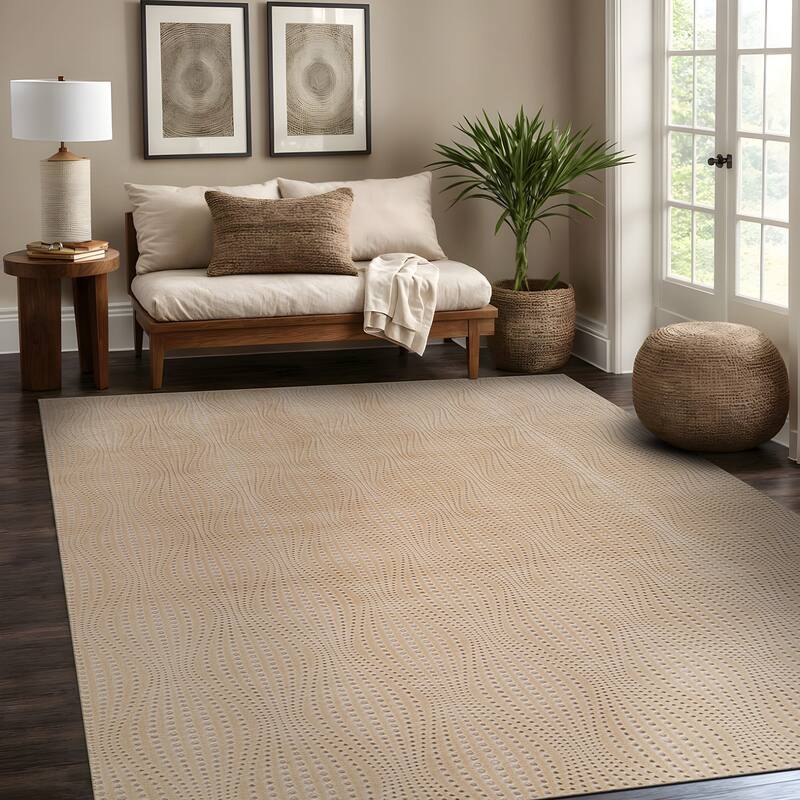 Beverly Rug Serenity Solid Modern Non Slip Soft Indoor Area Rug