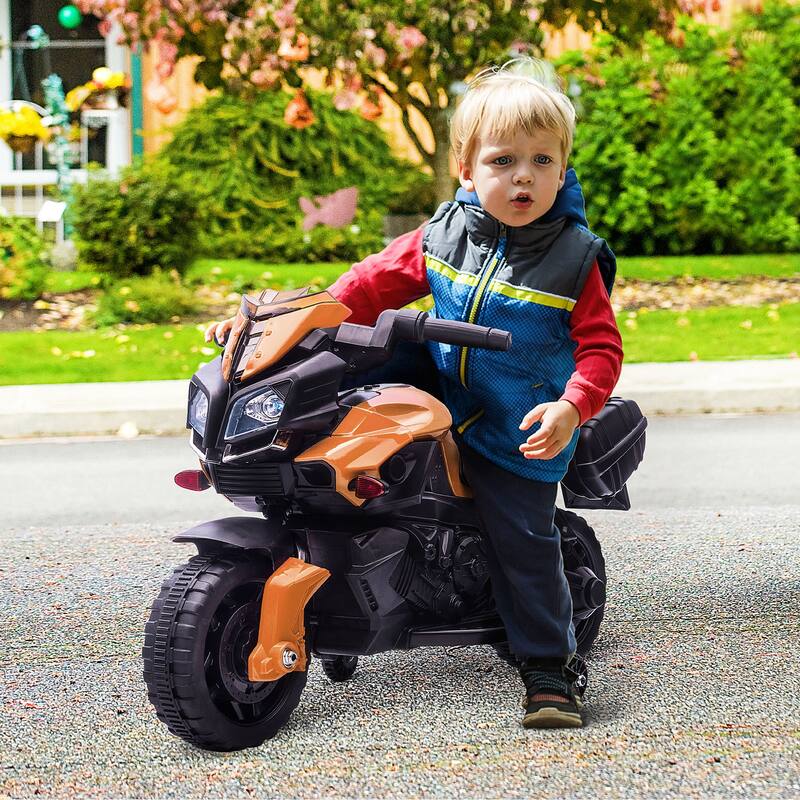 Battery-Powered Kids Motorcycle Ride-On with Training Wheels, Headlights, Horn, 1.86 mph Speed, for Toddlers 18-48 Months