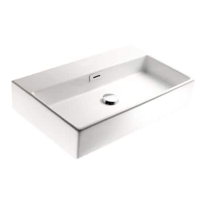 WS Bath Collections 19-7/8" Vessel or Wall Mounted Bathroom Sink -