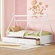 preview thumbnail 4 of 22, Twin Size House Platform Bed with Two Drawers
