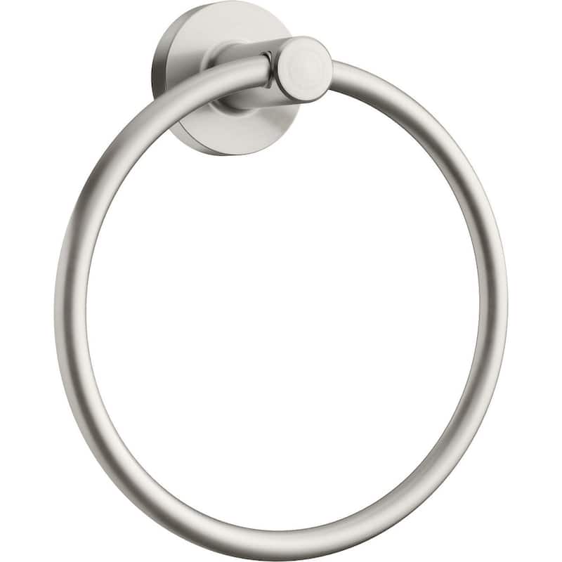 PROFLO Pixley 5-13/16" Wall Mounted Towel Ring - Brushed Nickel