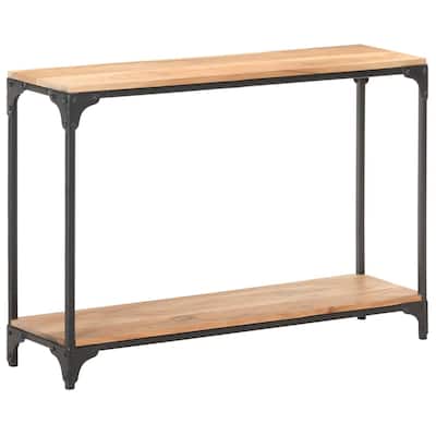 vidaXL Console Table 43.3"x11.8"x29.5" Solid Acacia Wood - 43.3" x 11.8" x 29.5"