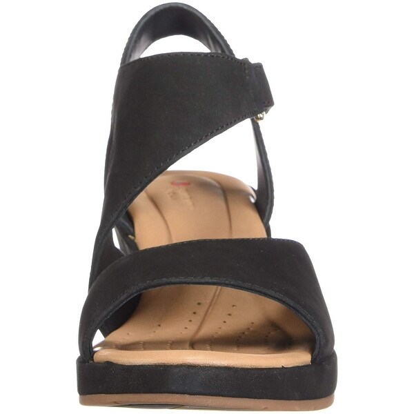clarks un plaza sling black