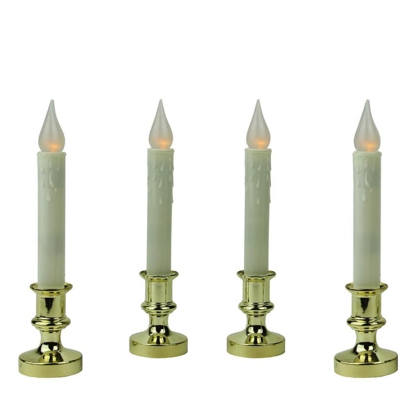 pack of 4 led battery operated flickering window christmas candle lamp with timer 85 - Led Christmas Window Candles pack of 4 led battery operated flickering window christmas candle lamp with timer 85 - Led Christmas Window Candles
