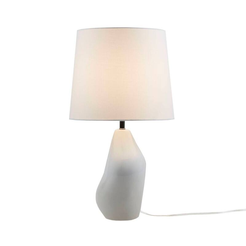 Asymmetrical Ceramic Table Lamp Grey See below