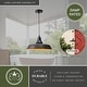 preview thumbnail 5 of 12, Dorado Bronze Outdoor Farmhouse Pendant Ceiling Light - 15-in W x 8.5-in H x 15-in D