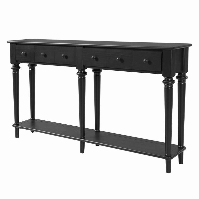 Infinitia 60" Console Table with 4 Drawers and Open Shelf