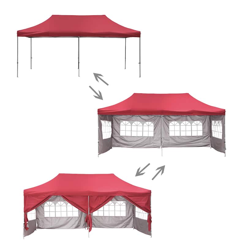 Zenova Heavy-duty 10' x 20' Pop up Canopy Gazebo Tent