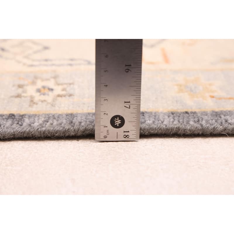 ECARPETGALLERY Hand-knotted Jules Sultane Dark Grey Wool Rug - 8'0 x 9'11