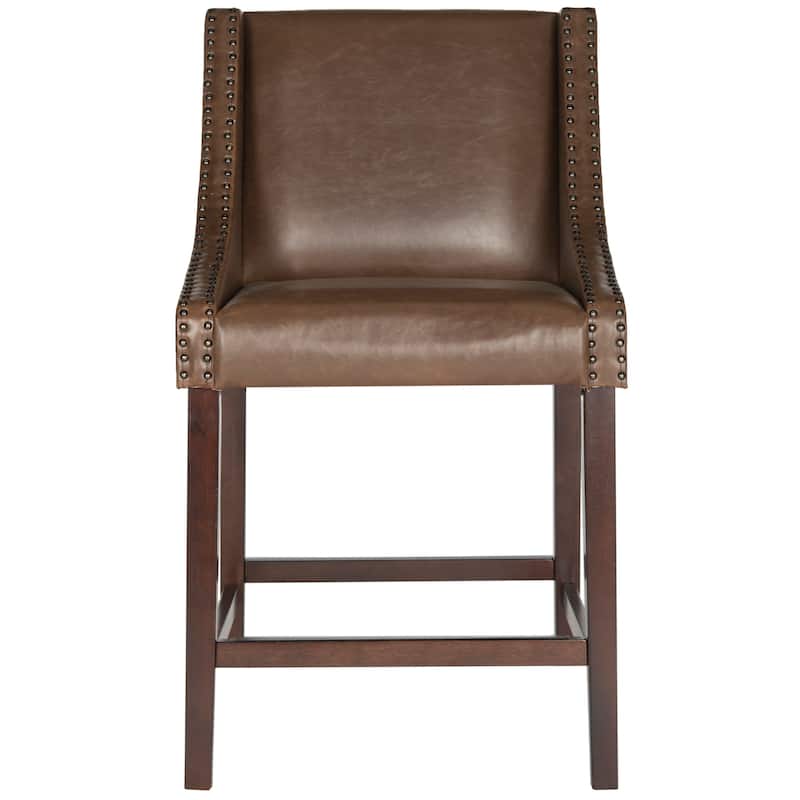 SAFAVIEH Jurij Counter Stool - 22.5" x 23" x 39.5" - 23Wx23Dx40H - Brown