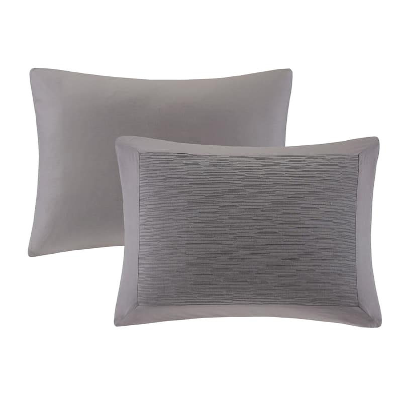 N Natori Hanae Cotton Blend Yarn Dyed 3 Piece Comforter Set 2-Color Option