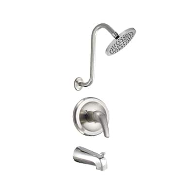 SAFAVIEH Solea Summit Round Bathtub and Shower Faucet Set with Single Lever Handle