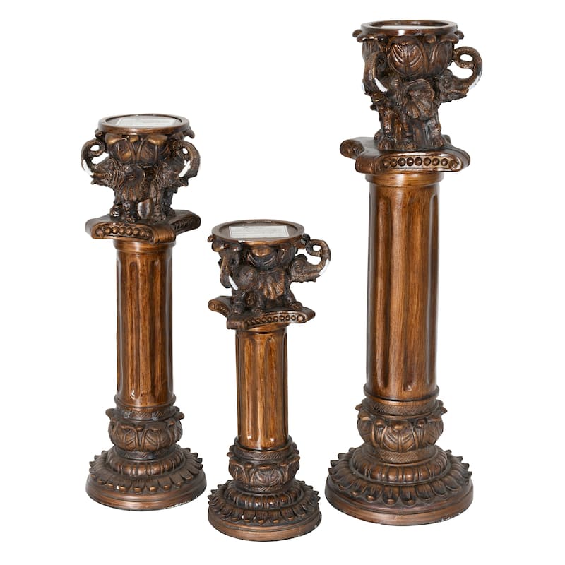 Elephant Pillar Centerpiece Set of 3