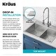 preview thumbnail 82 of 137, KRAUS Kore Workstation Drop-In Stainless Steel Kitchen Sink
