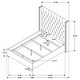 preview thumbnail 9 of 9, Bancroft Transitional Fabric Upholstered Wingback Bed