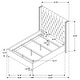 preview thumbnail 6 of 9, Bancroft Transitional Fabric Upholstered Wingback Bed