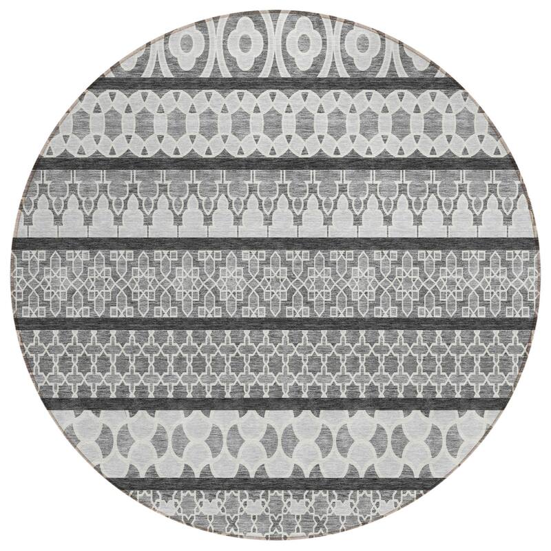 HomeRoots Quatrefoil Transitional Rectangle Outdoor Rug