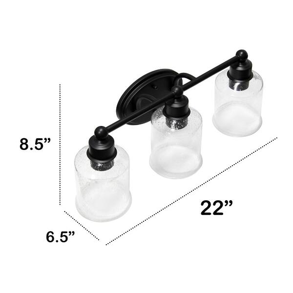 Modern Three Light Metal and Clear Seeded Glass Shade Vanity Uplight ... - Wall Mount Fixture Manufacturers